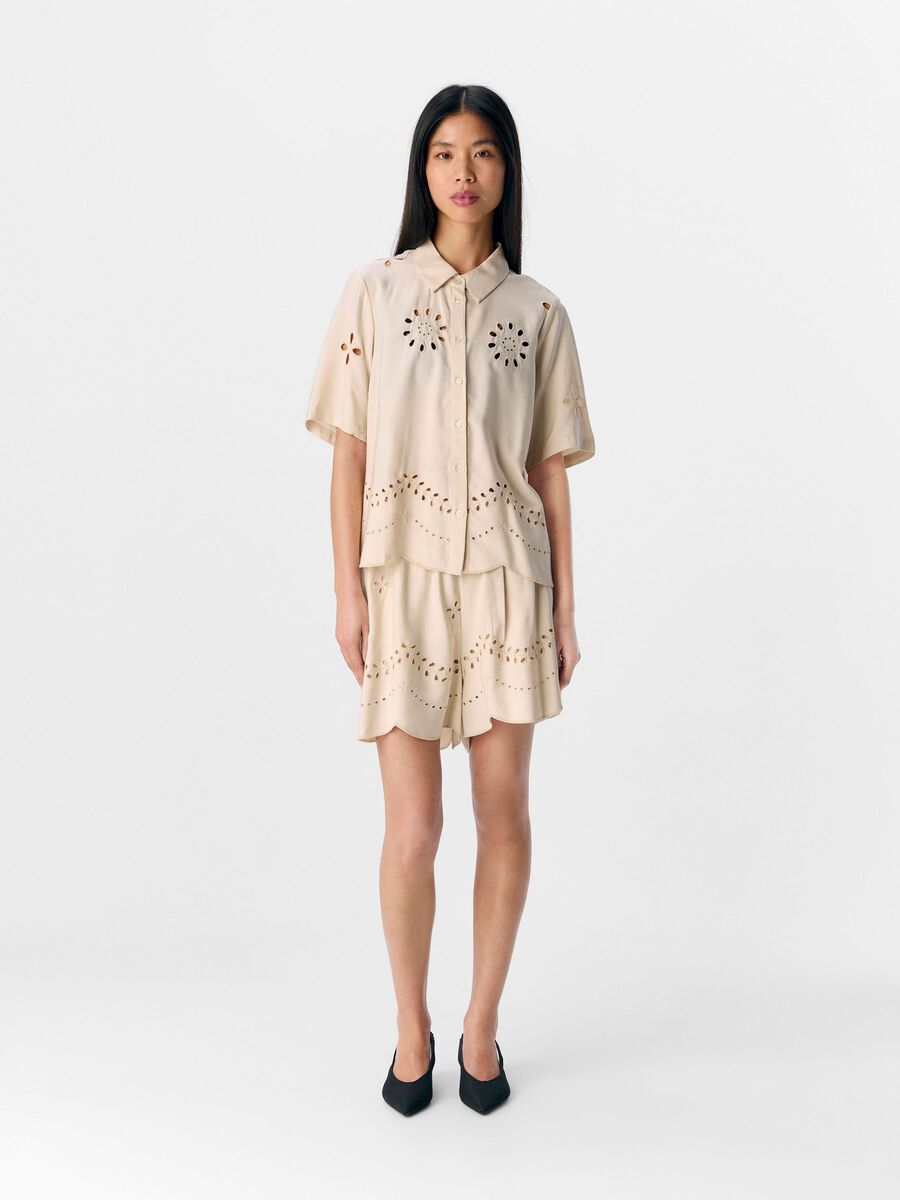 NOELLE - Broderie Anglaise Skjorta