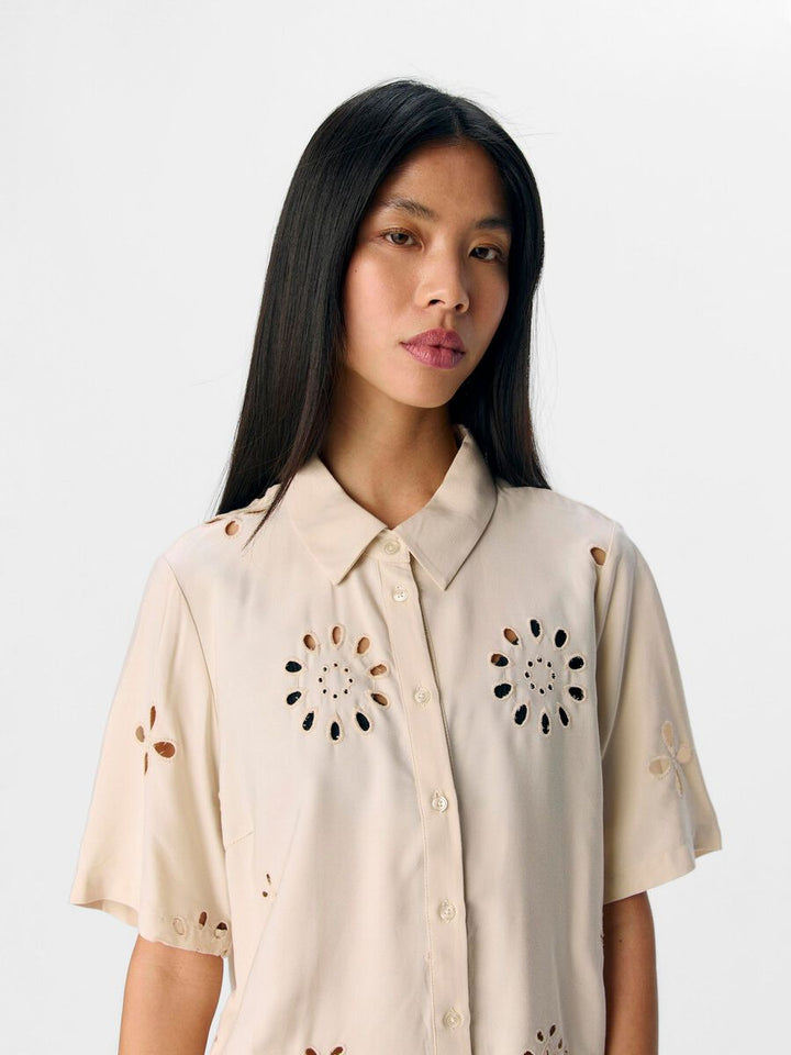 NOELLE - Broderie Anglaise Skjorta