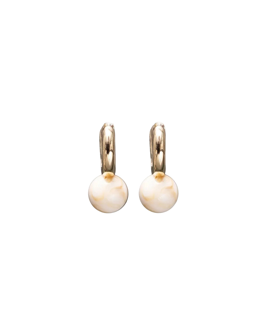 BOW 19 - Amelie Pearl Hoops earring - Pearl