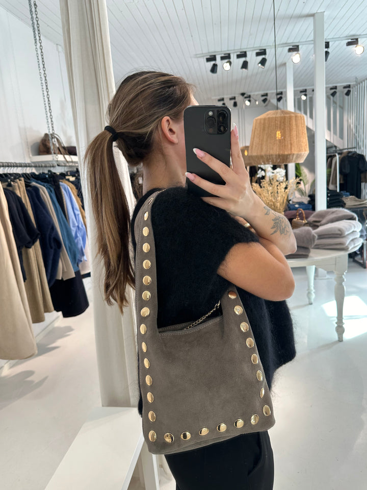DOLCE - Sack bag i Mocka - Taupe