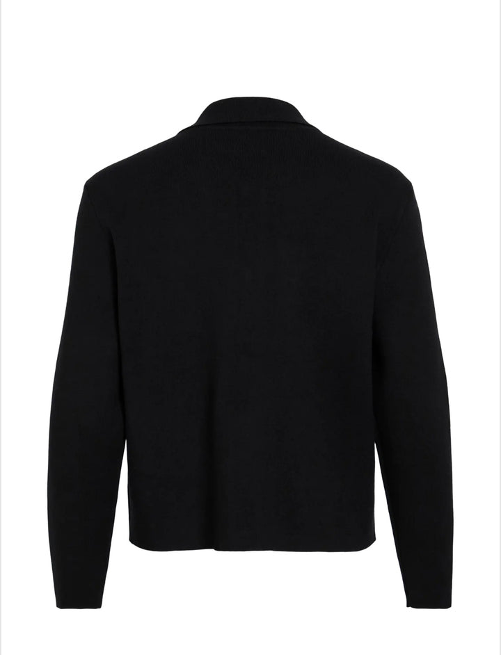 CASSIE - Knit Jacket Cardigan - Black