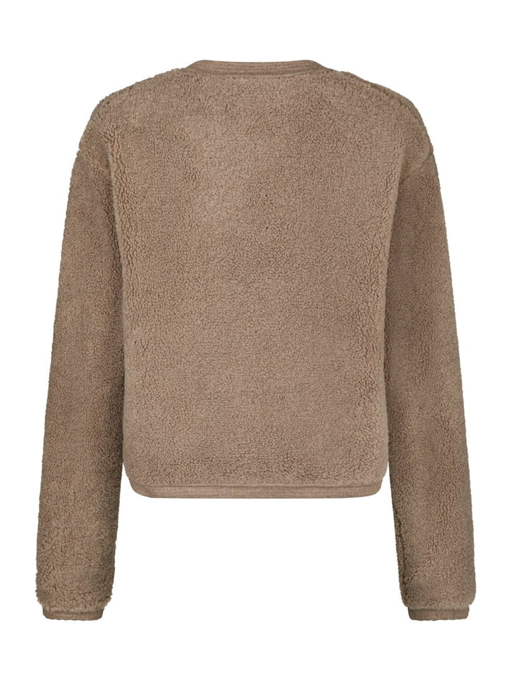 Neo Noir - Limo Fluffy Knit Cardigan - Dark Sand