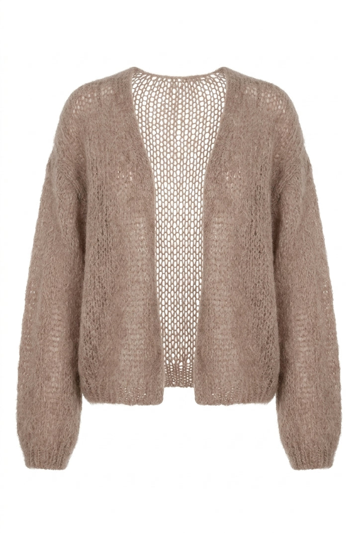 Honey & Haze - Chloé Kid Mohair Cardigan - Taupe
