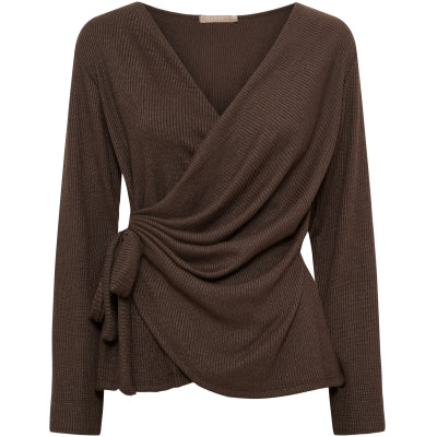 MARTA - Talina Knit Top - Brown glitter