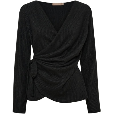 MARTA - Talina Knit Top - Black glitter