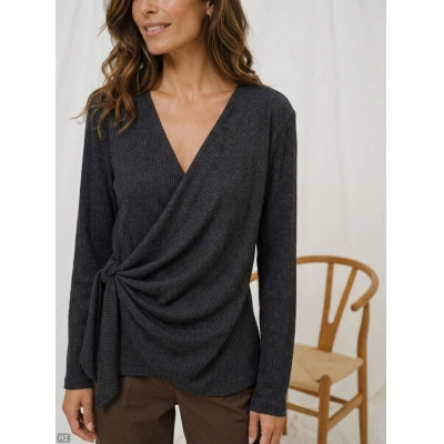 MARTA - Talina Knit Top - Black glitter