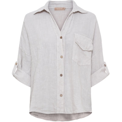MARTA - Daria Linne Shirt - Sabbia