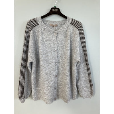 MARTA - Vellie Knit Cardigan - Fango