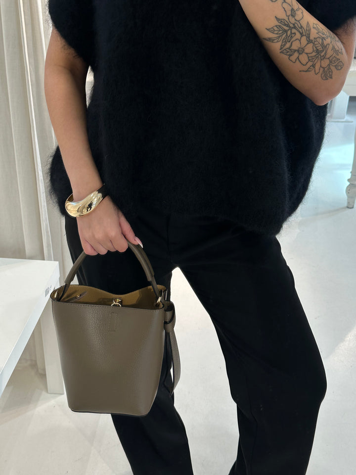 LILLY - Bucket bag i Skinn - Taupe