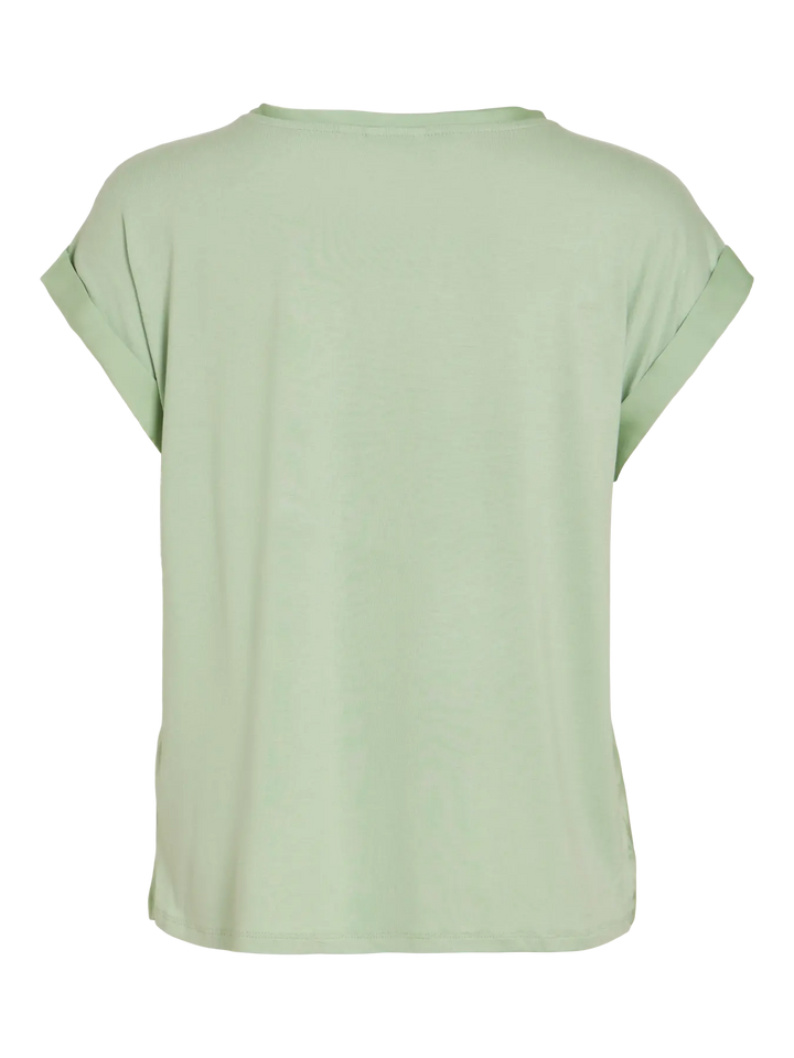 ELLETTE - Satin T-shirt - Smoked Green