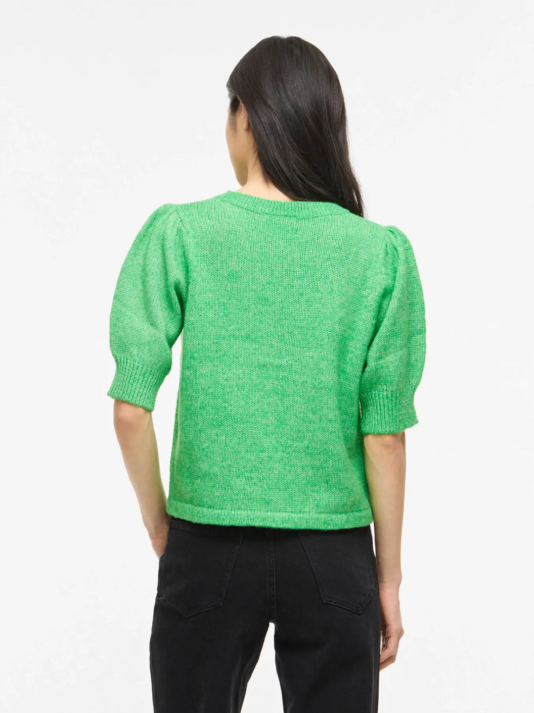 BIBBI - Short Knit Tee - Green Melange