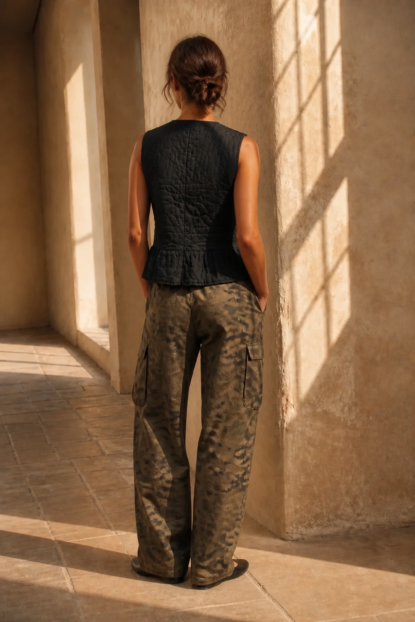 Honey & Haze - Zara Quilted Vest - Black