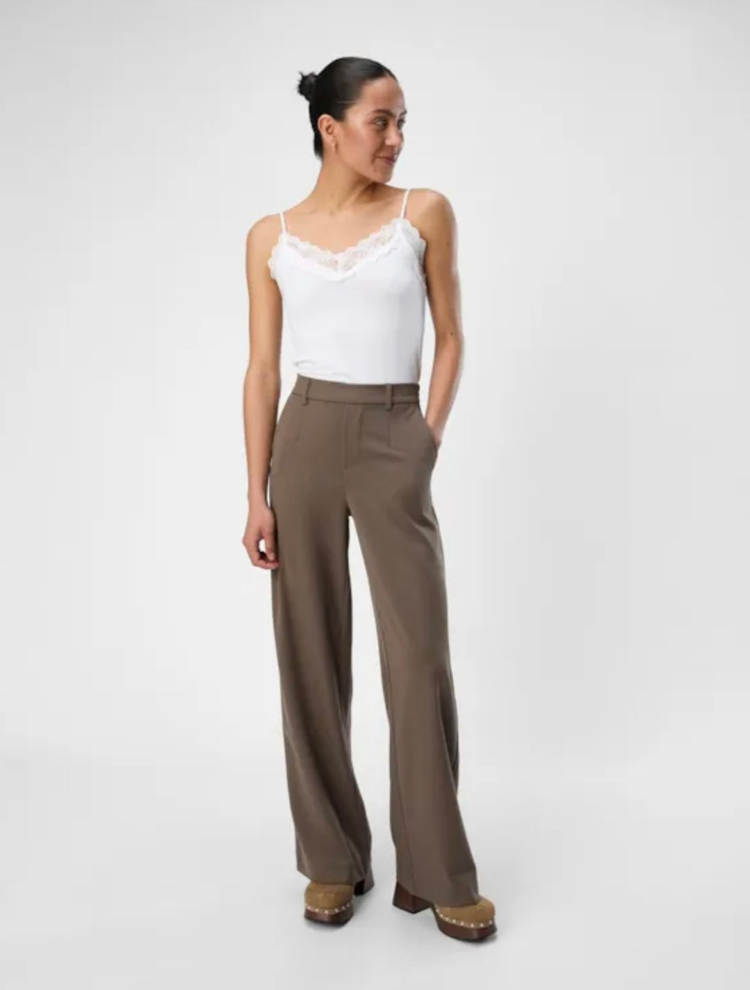 Lisa - Wide Pants - Morel