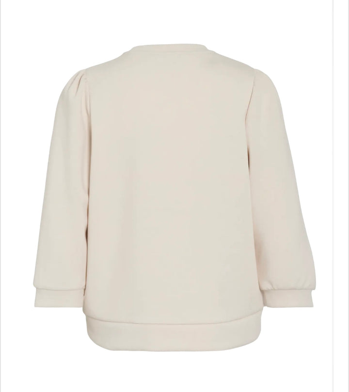 REFLECT - 3/4 Sweatshirt - Super Light Natural Melange
