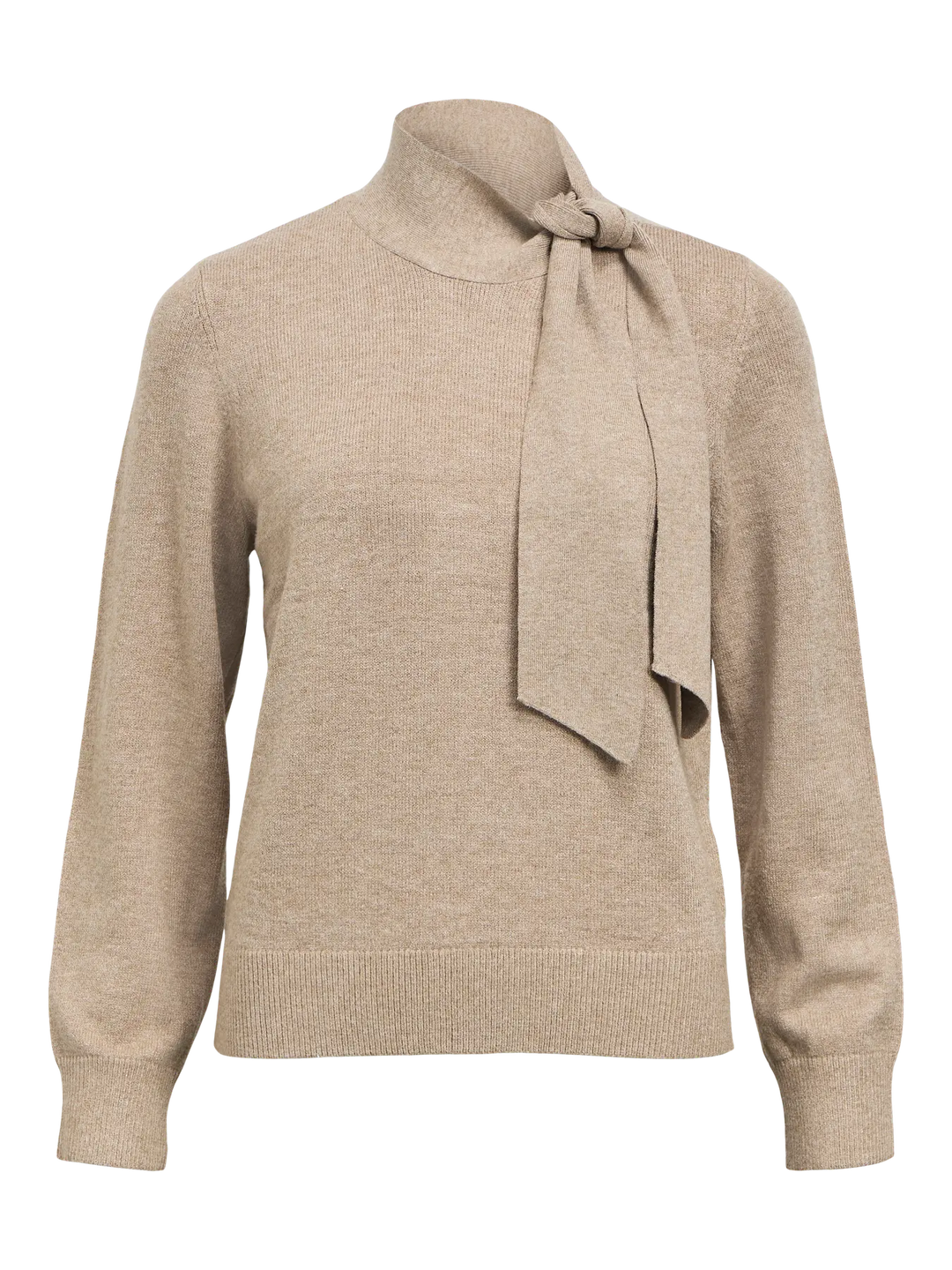 OBJECT - Thess Bow Knit Pullover - Taupe