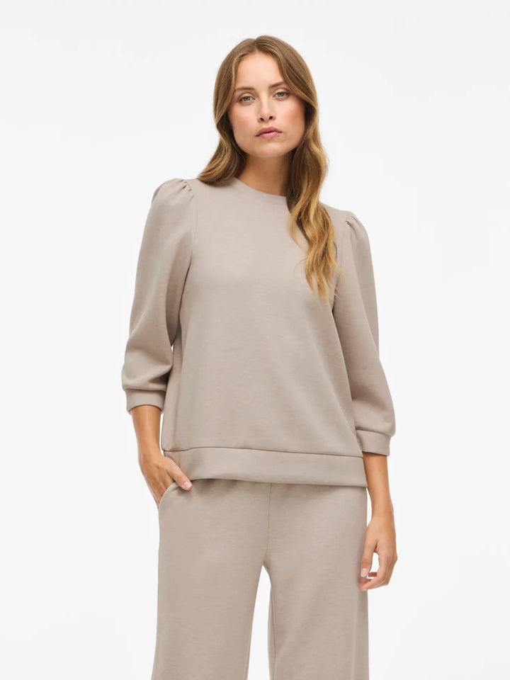 REFLECT - 3/4 Sweatshirt - Natural Melange