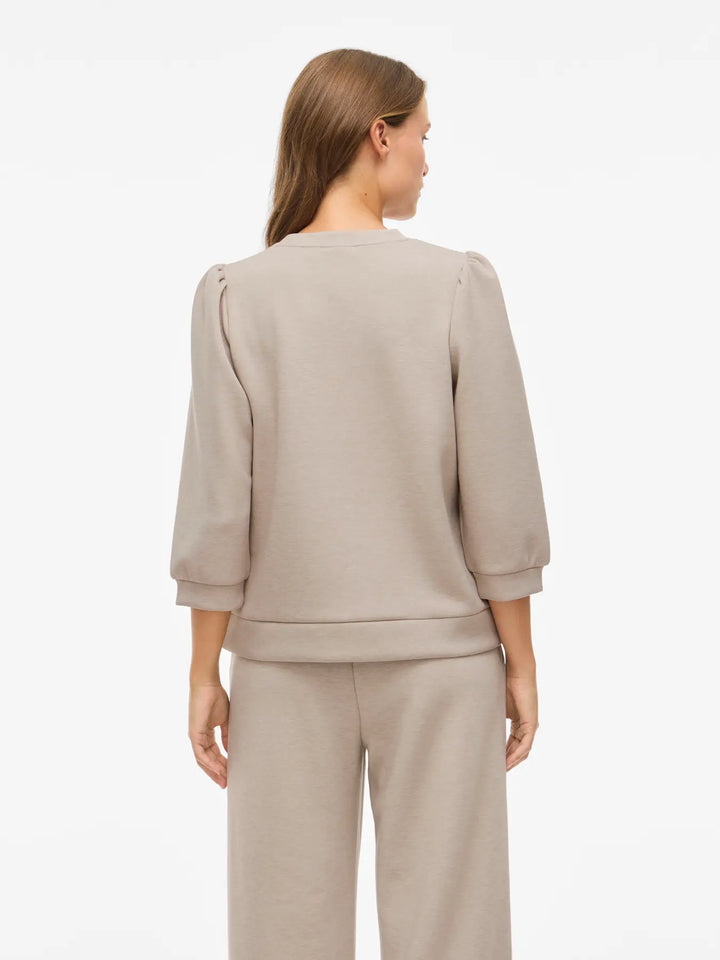 REFLECT - 3/4 Sweatshirt - Natural Melange
