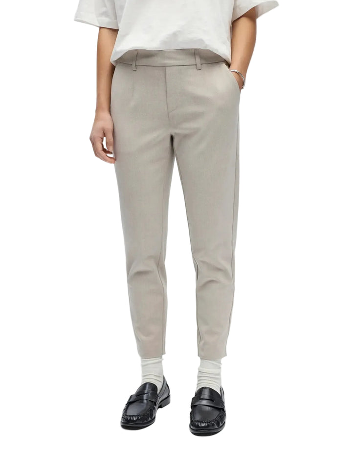 OBJECT - Lisa Slim Ankel Pants - Humus Melange