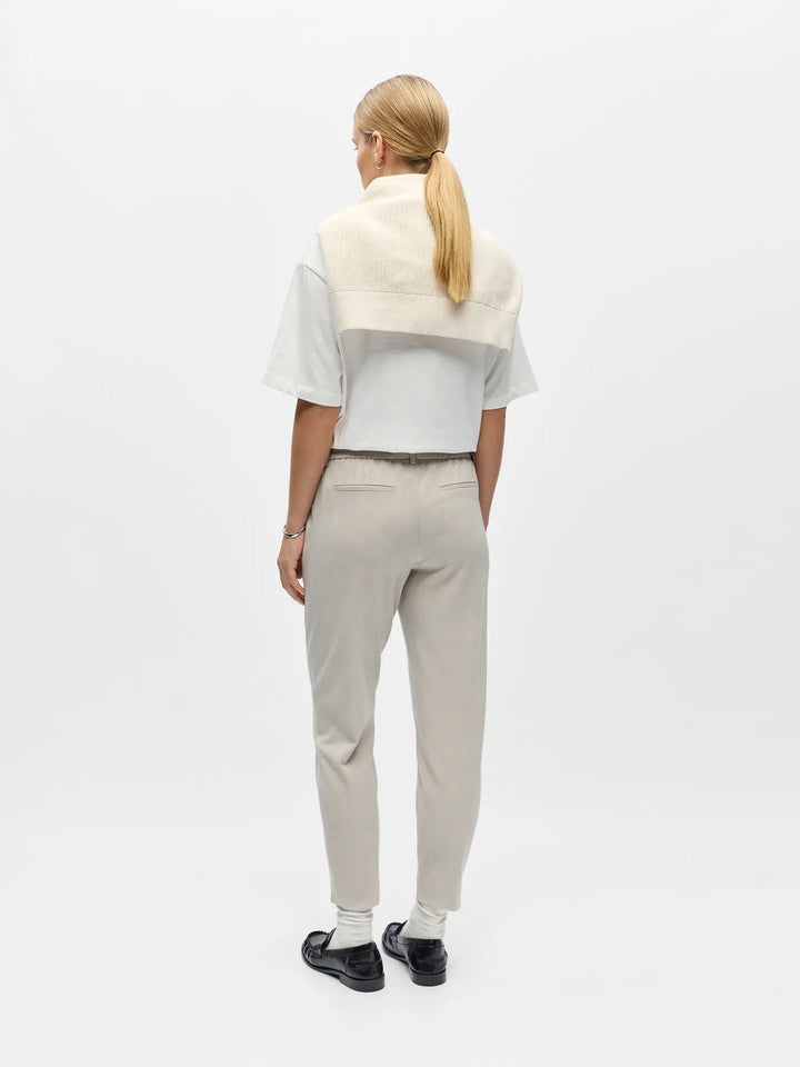OBJECT - Lisa Slim Ankel Pants - Humus Melange