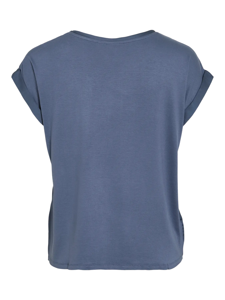 ELLETTE - Satin T-shirt - Vintage Indigo