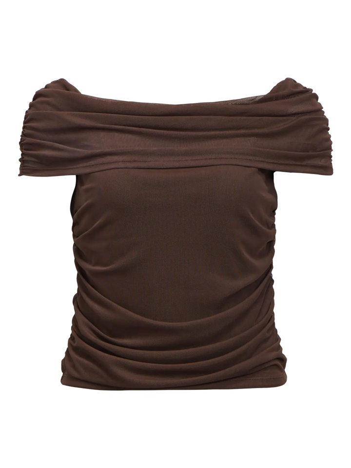 OBJECT - Dina Cape Top - Brown