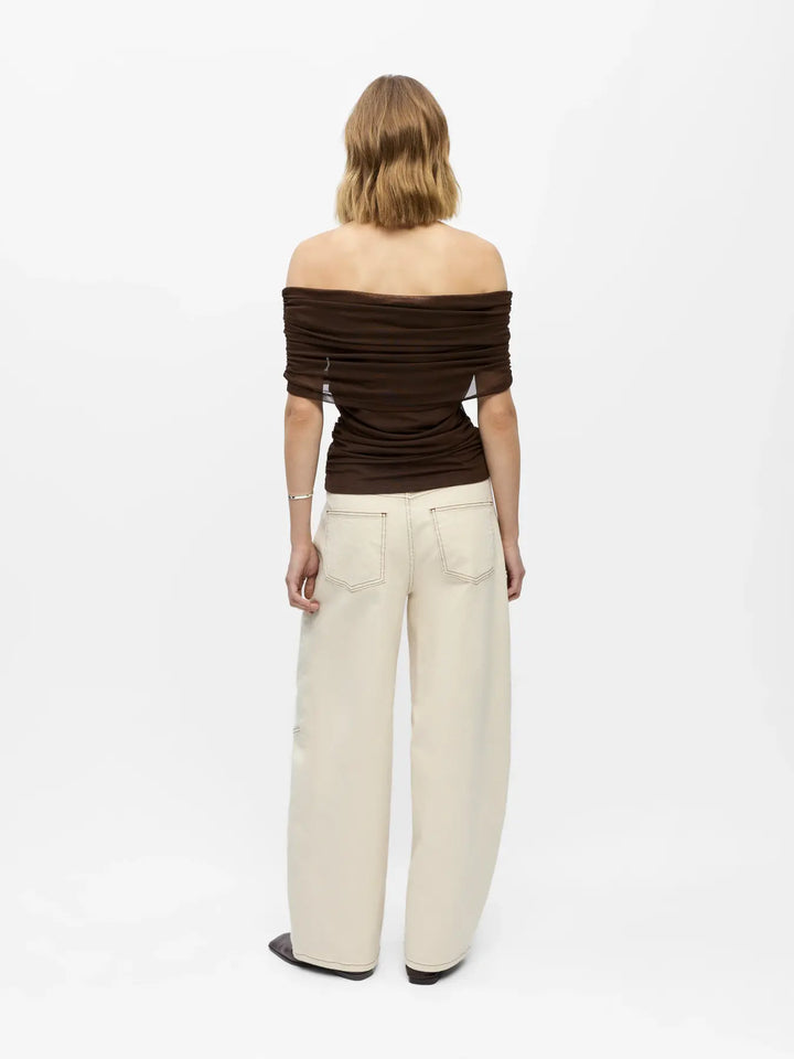 OBJECT - Dina Cape Top - Brown