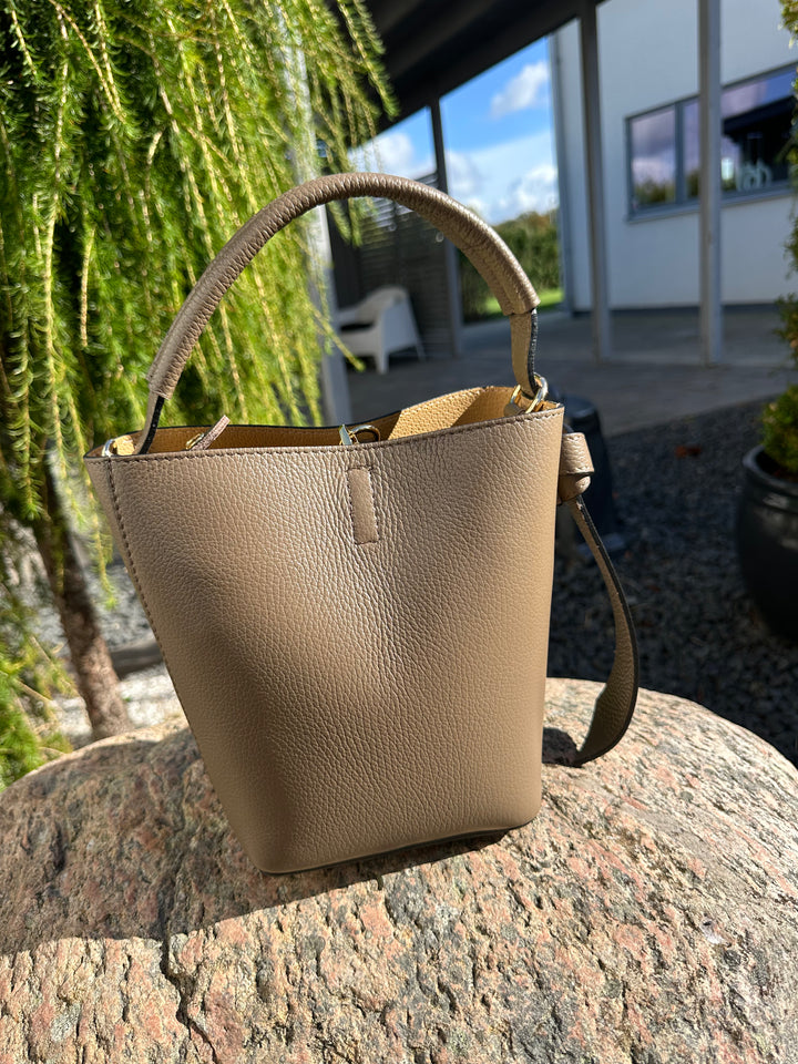LILLY - Bucket bag i Skinn - Taupe