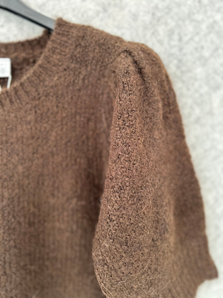 BOWS - Knit Top - Coffee Bean