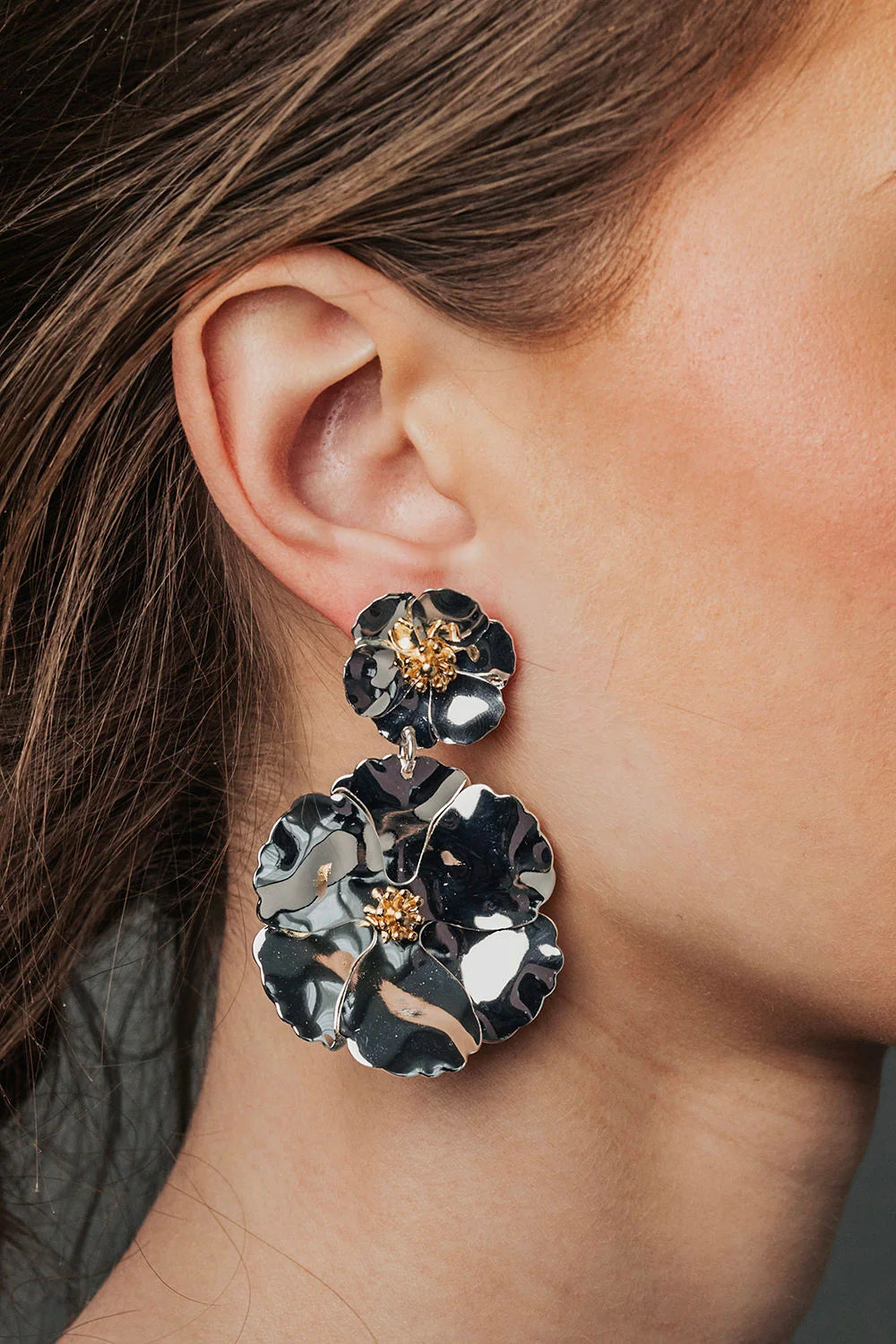 BOW 19 - Twin Flower - Silver