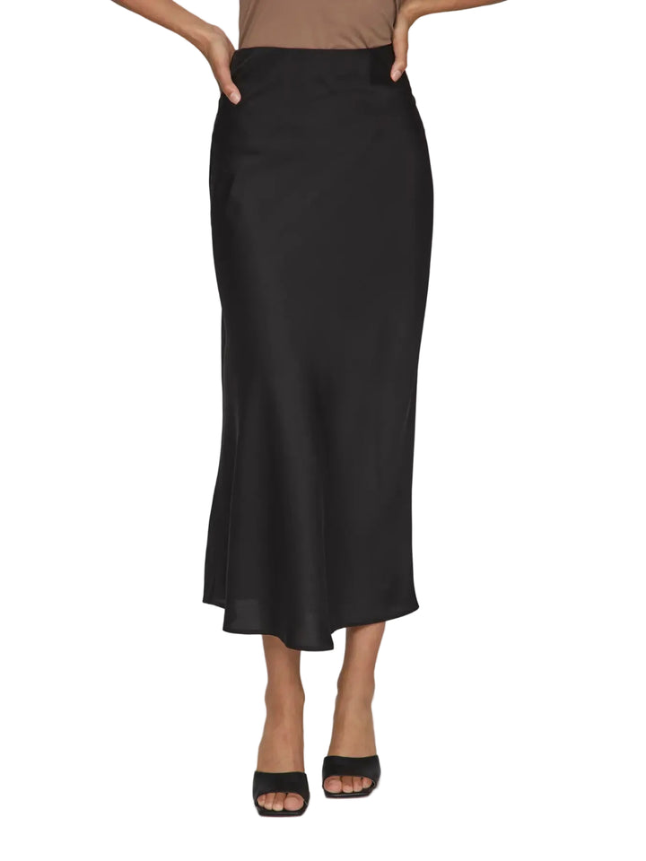 ELLETTE - Satin Kjol - Black