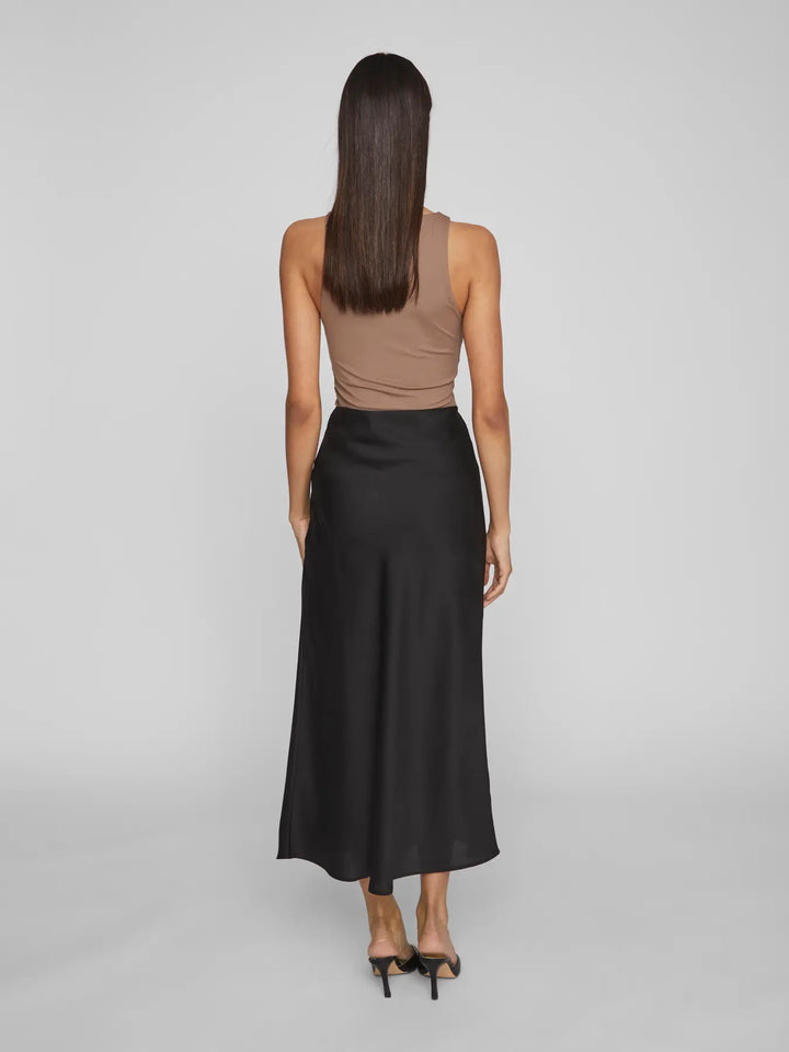 ELLETTE - Satin Kjol - Black