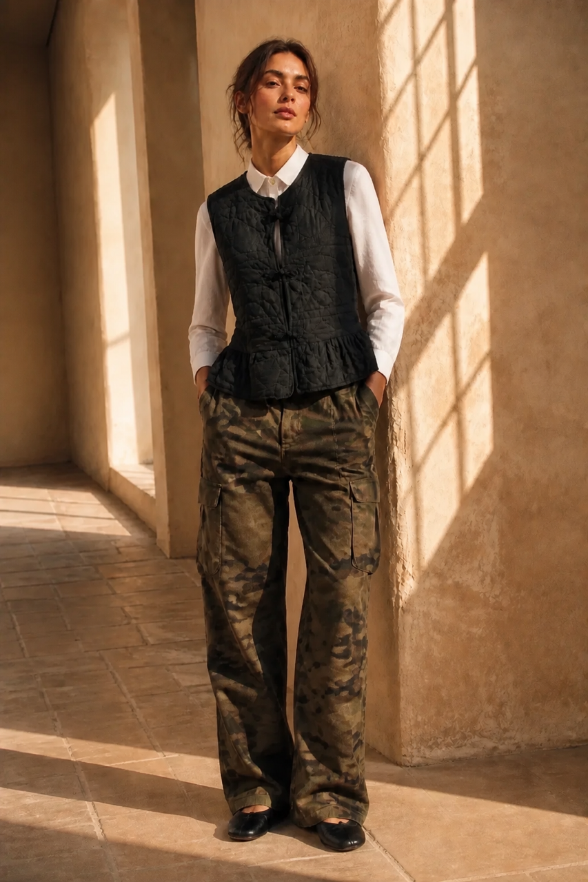 Honey & Haze - Zara Quilted Vest - Black