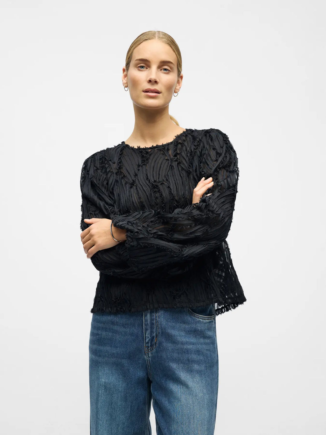 OBJECT - Lucie O-neck Blouse - Black