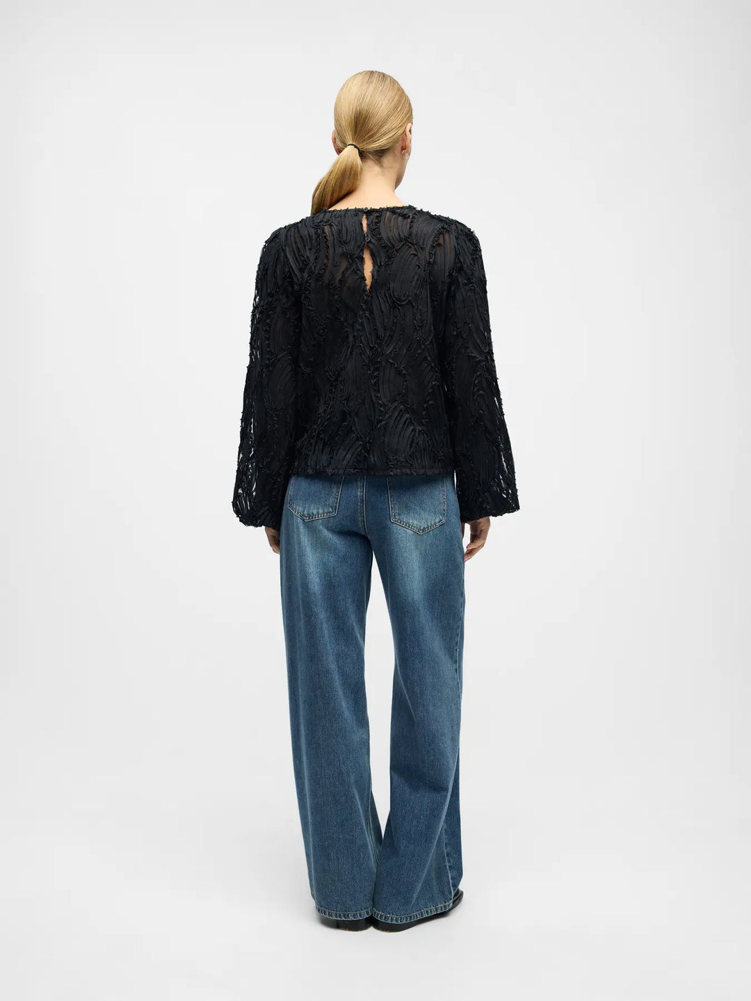 OBJECT - Lucie O-neck Blouse - Black