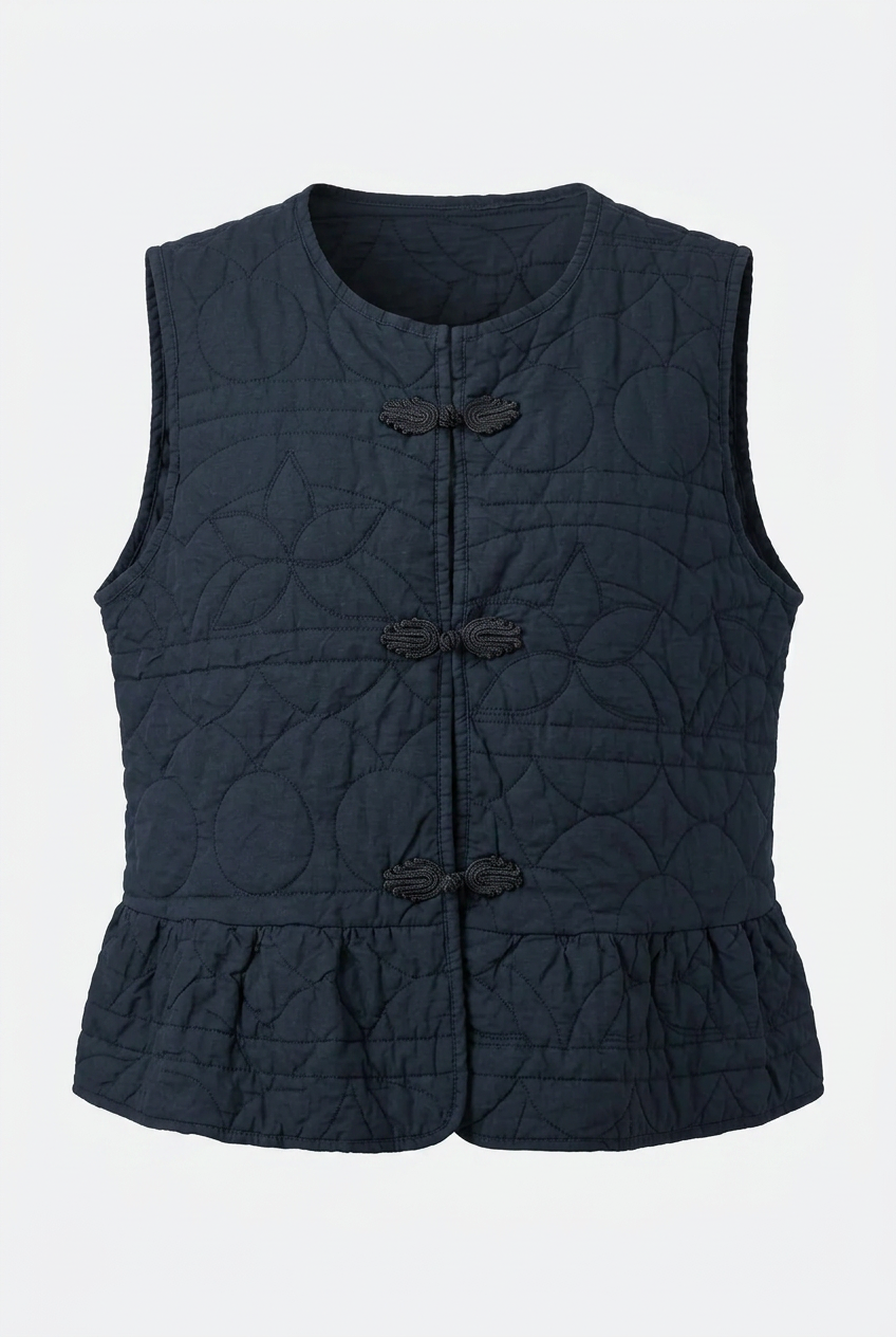 Honey & Haze - Zara Quilted Vest - Black