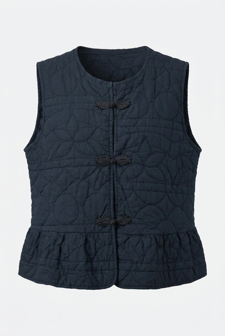 Honey & Haze - Zara Quilted Vest - Black