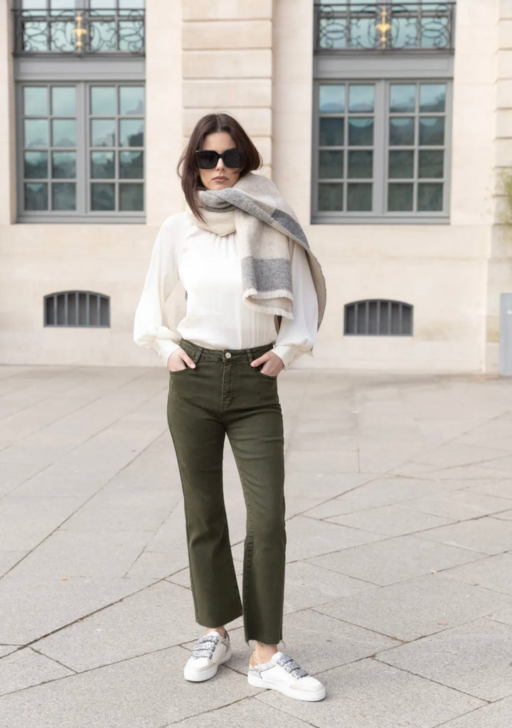 HAPPY - Y6306 - Jeans Flare - Army