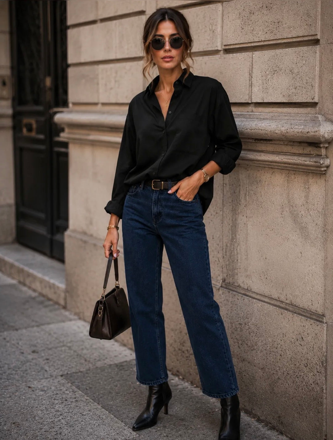 ESTRID - Oversized Shirt - Black