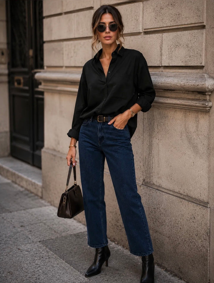 ESTRID - Oversized Shirt - Black