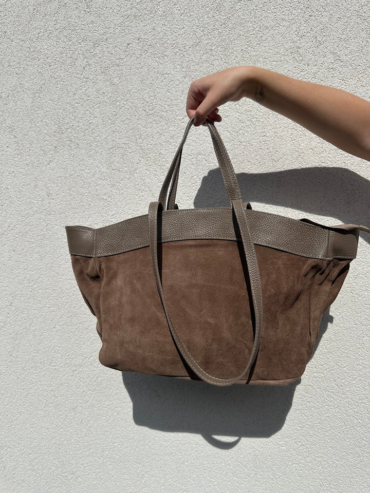 KATJA - Mocka väska - Taupe