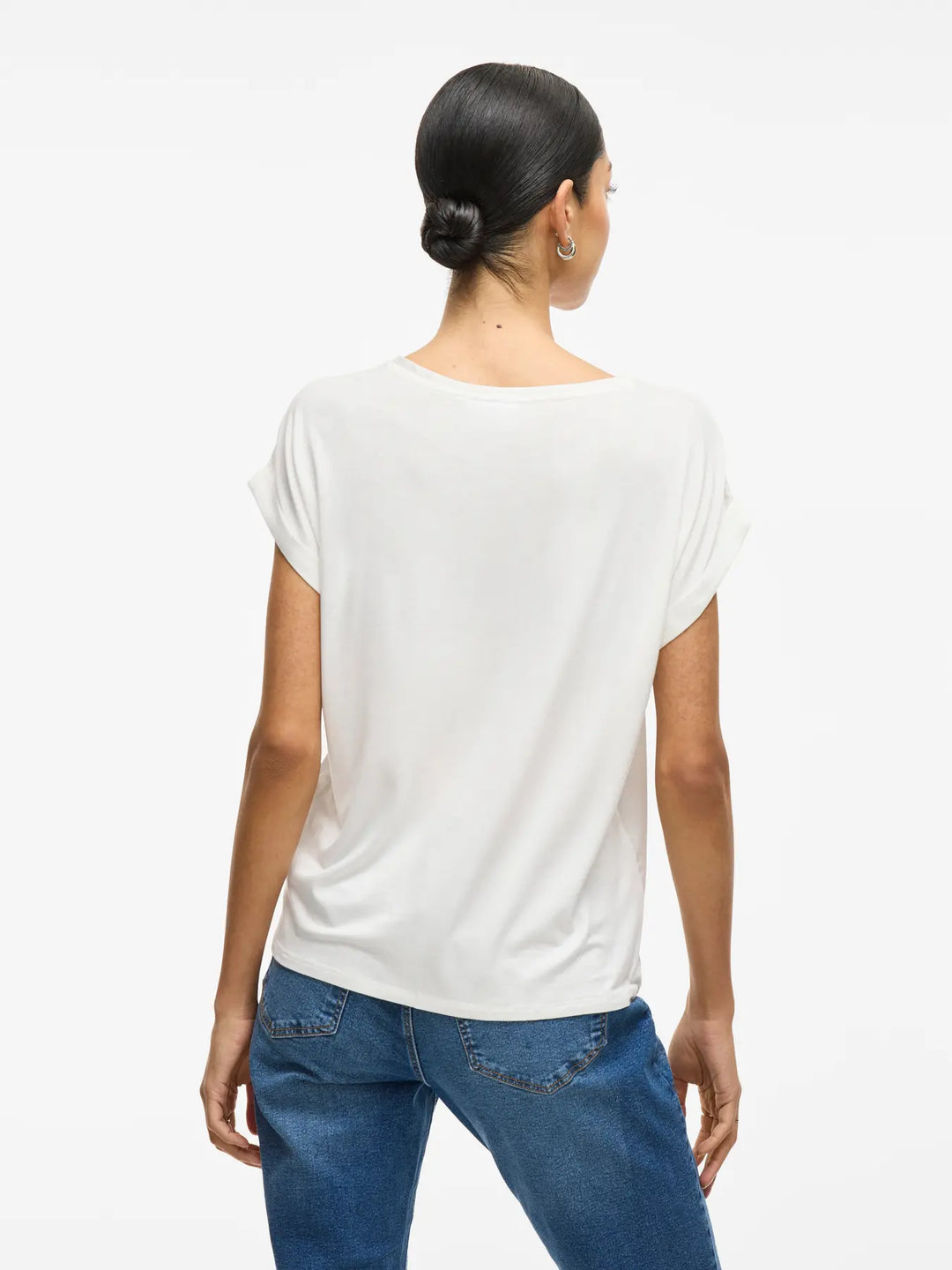 ELLETTE - Satin T-shirt - White