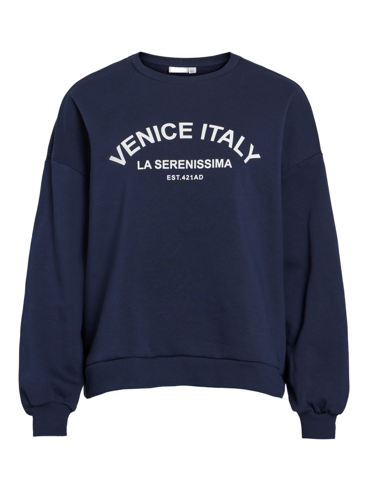 MINNA - Loose Sweatshirt - Navy