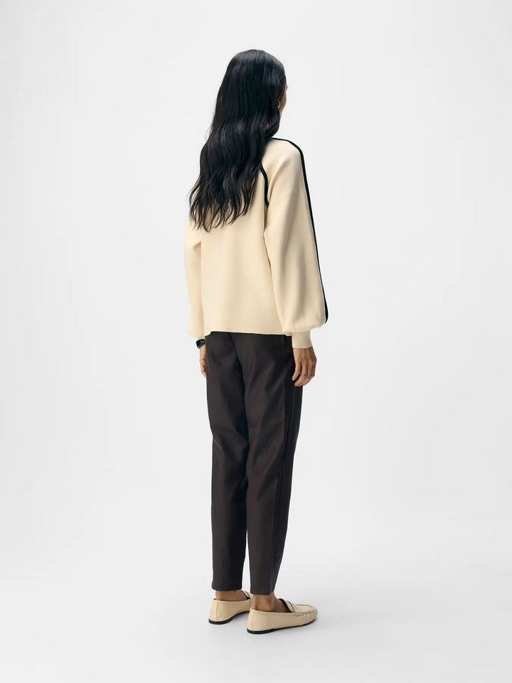 REYNARD - Contrast Pullover - Sandshell/Black