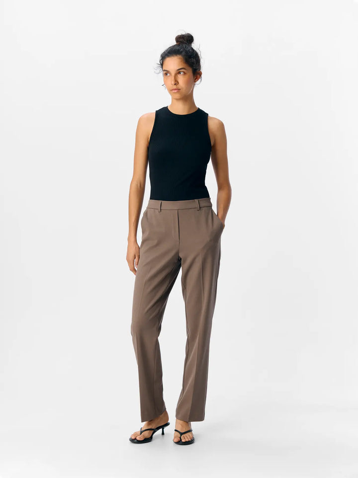 LISA - Straight Suit Pants - Morel
