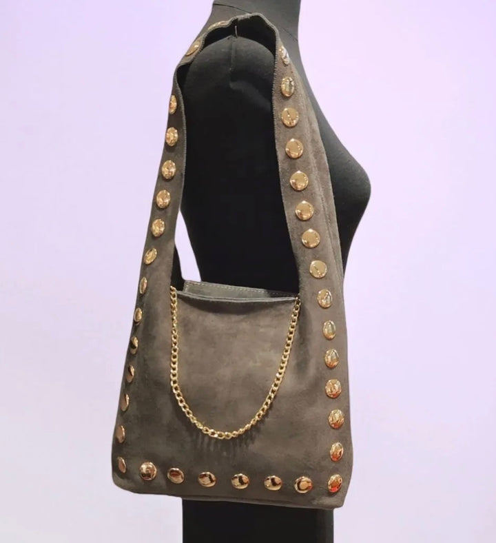 DOLCE - Sack bag i Mocka - Taupe