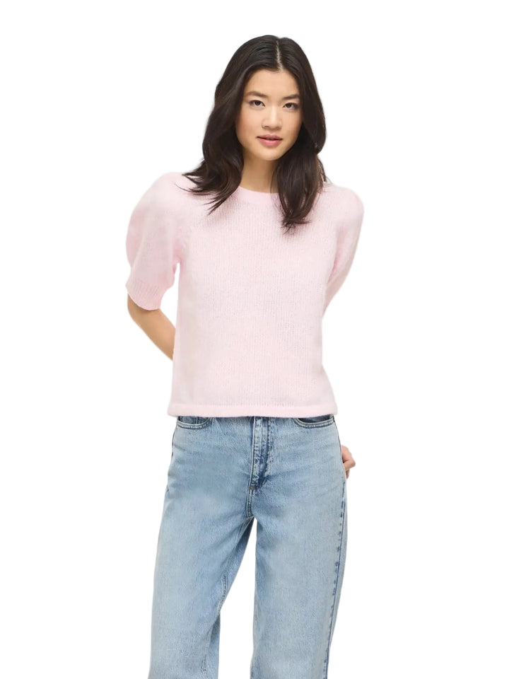 BIBBI - Short Knit Tee - Pink Melange