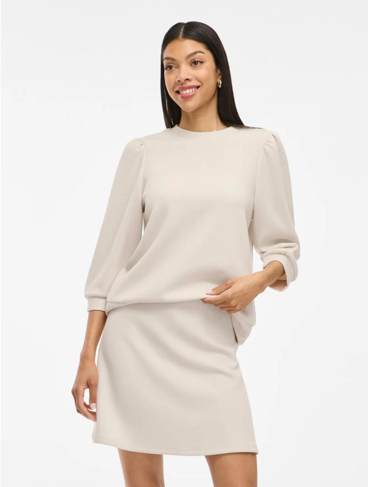 REFLECT - 3/4 Sweatshirt - Super Light Natural Melange