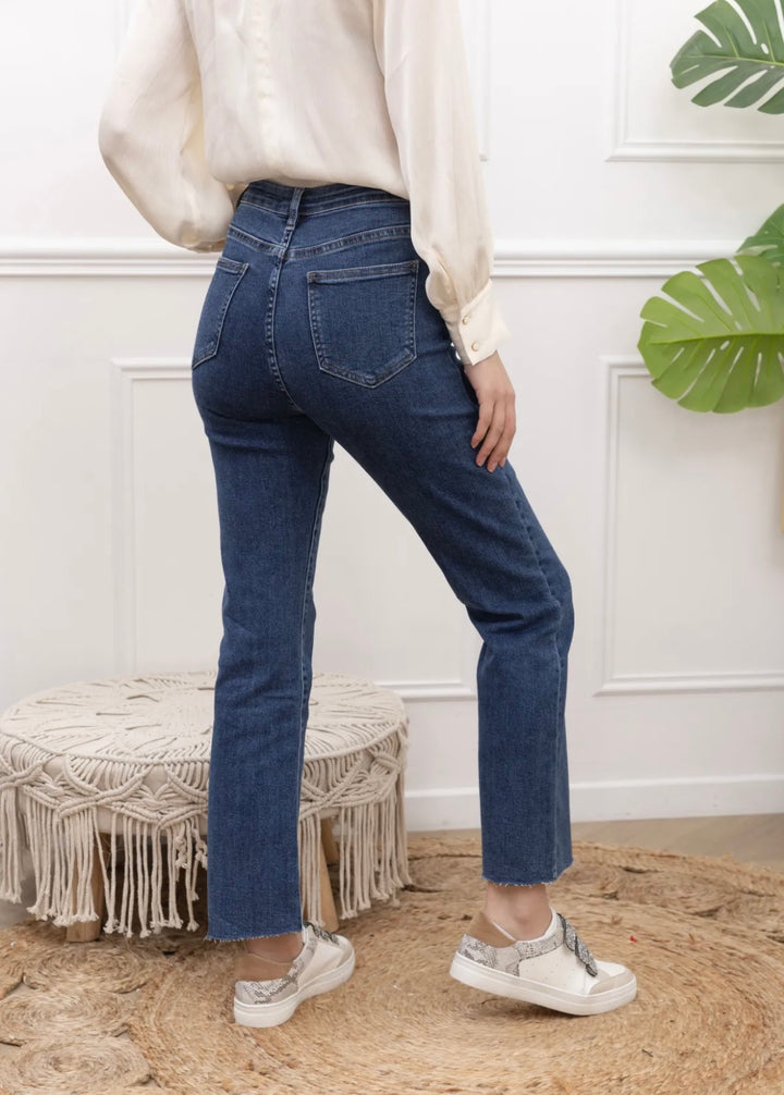 HAPPY - Y6306 - Jeans Flare - Denim Blue