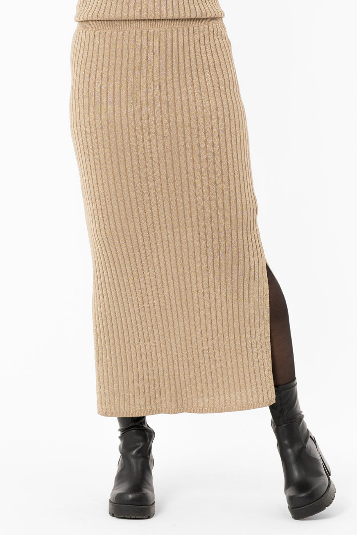 FRANCES - Knit Skirt - Antique Gold