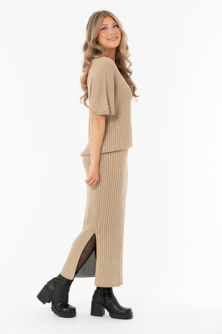 FRANCES - Knit Skirt - Antique Gold